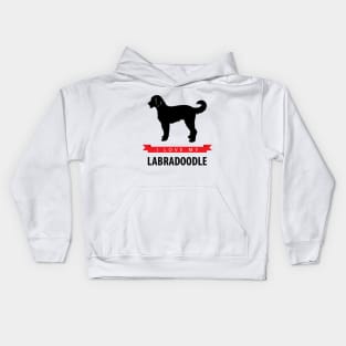 I Love My Labradoodle Kids Hoodie